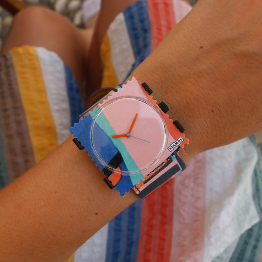 S.T.A.M.P.S. vegane Armbanduhr zum Wechseln ''Leonardo'' APUS22116