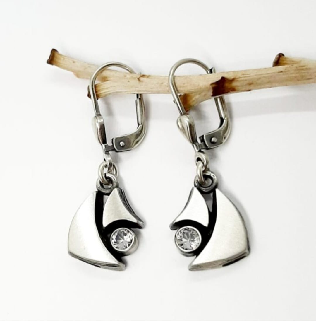 Finnlandsilber Ohrhänger "Segelschiff" APSF22118