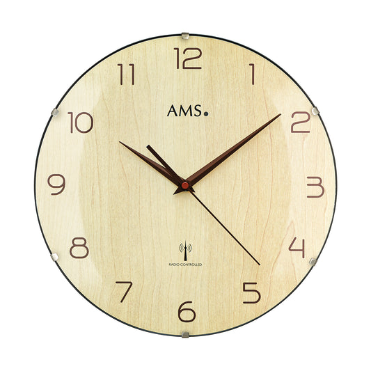 AMS Wanduhr Funk "Rustikal" in verschiedenen Varianten APWU10229