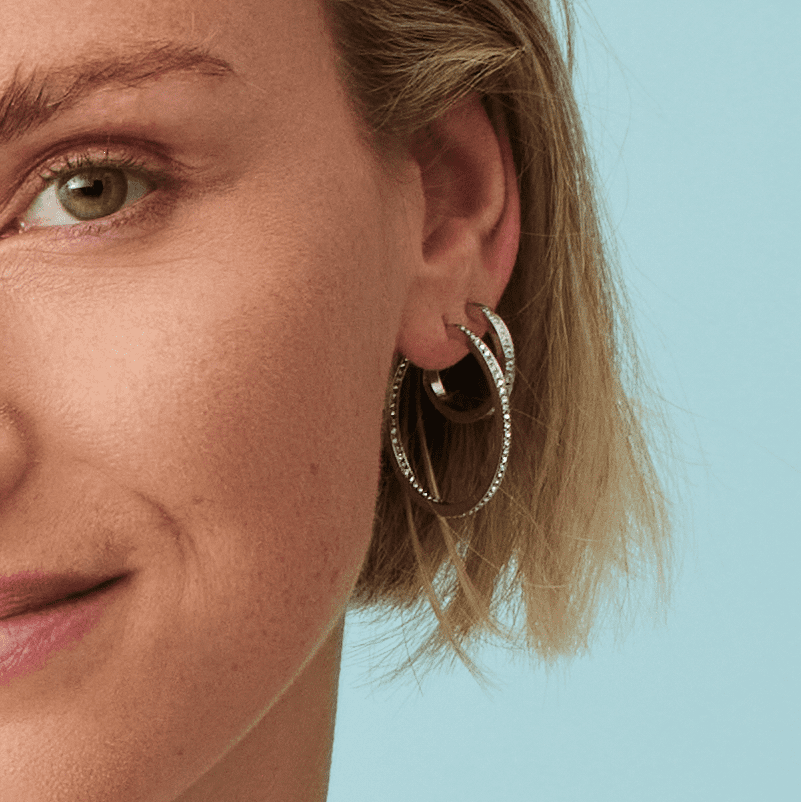 Bering Halbcreolen "Großer Schimmer" in verschiedenen Farben APBW122516