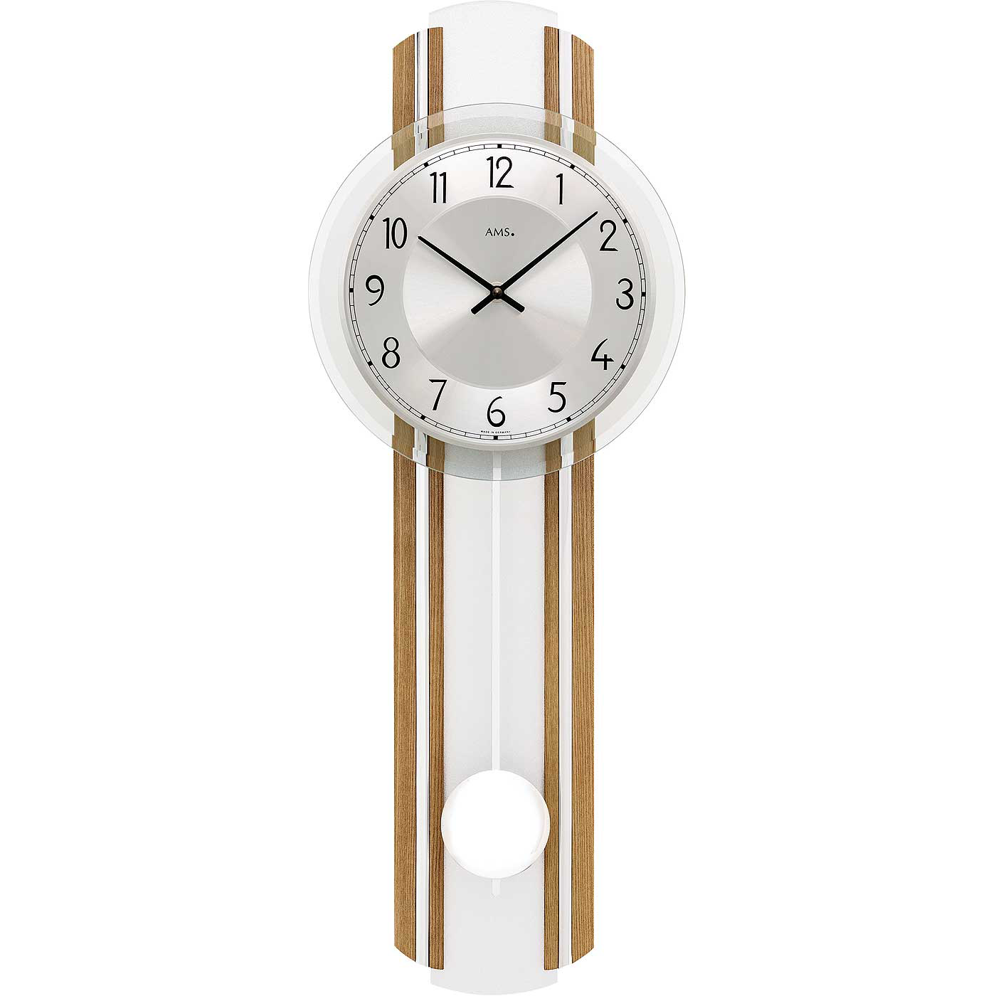 AMS Pendeluhr "Linie Harmonie" in Buche, Sonoma oder Eiche APWU10216