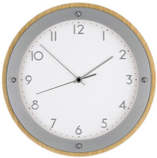 AMS Wanduhr Funk "Holzige Zeit" APWU102210