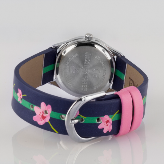 Kinderuhr aus veganem Leder "Blume" APKU8237