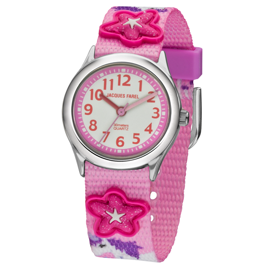 Kinderuhr mit Textilband & 3D Motiv "Einhorn" APKU82315