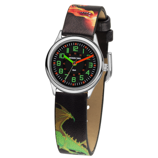 Kinderuhr aus veganem Leder "Drache" APKU8239