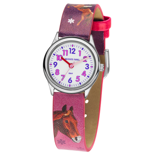 Kinderuhr aus veganem Leder "Pferd" APKU82310
