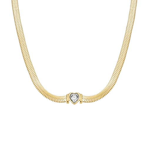 Rosefield Collier "Snake Herz Choker" in verschiedenen Farben APRO3268