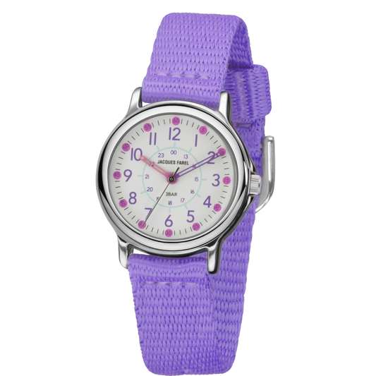 Kinderuhr zum Lernen mit extra weichem Textilband verschiedene Farben APKU82318