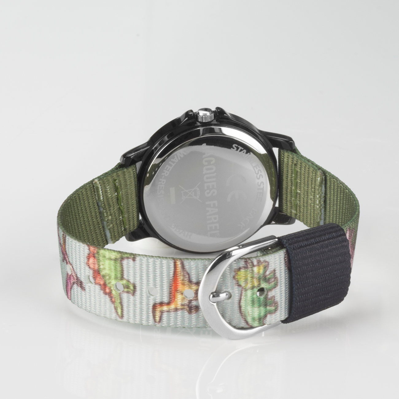 Kinderuhr Dinosaurier zum Lernen mit Textilband APKU823119