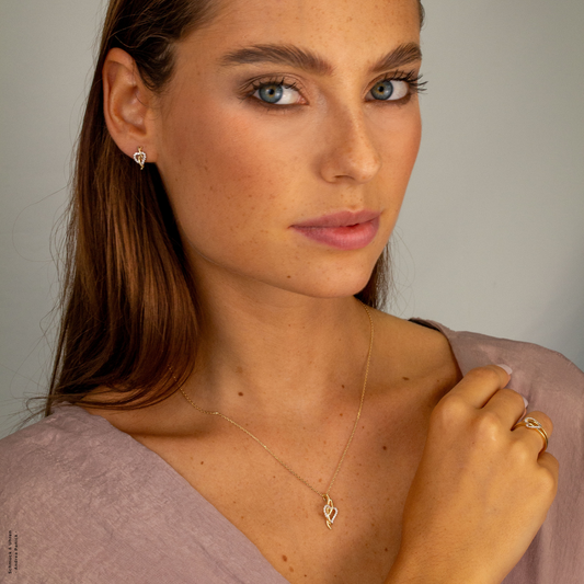 NanaKay Ohrstecker "Geschwungenes Herz" APNW102315/2