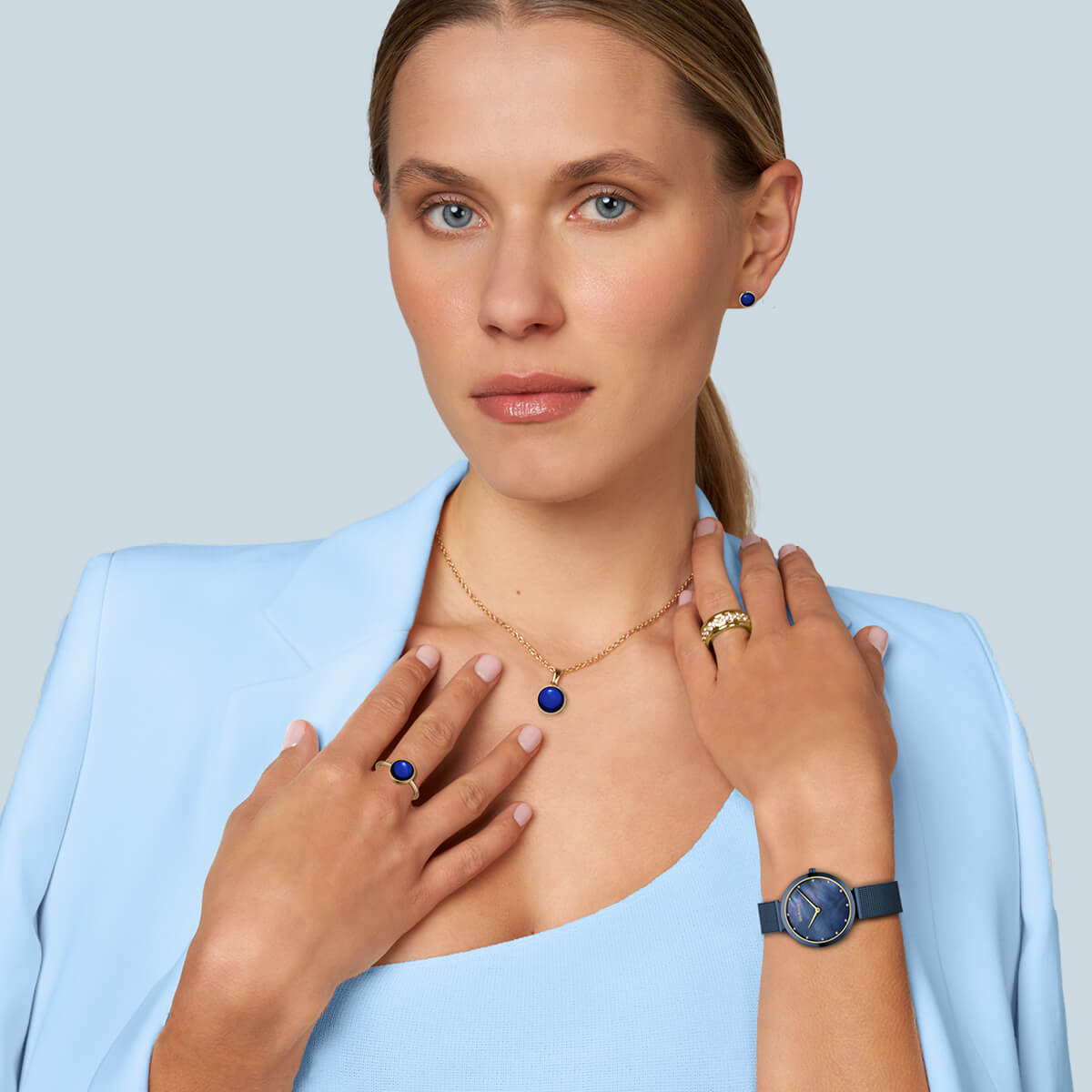 Bering Collier "Blaue Galaxie" APBW12231/2