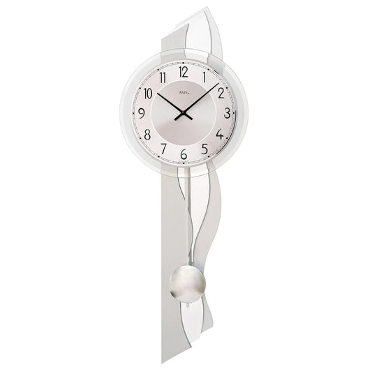 AMS Pendeluhr "Glanzvolle Welle" in gold oder silber APWU10214