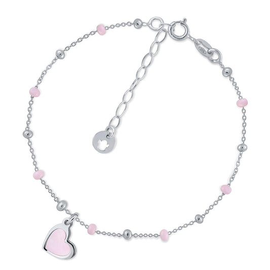 Kinderarmbänder mit Anhänger und Verlängerungskette in Silber mit bunten Pastell-Kugeln APSKA3231/1 - Schmuck & Uhren Andrea Panick