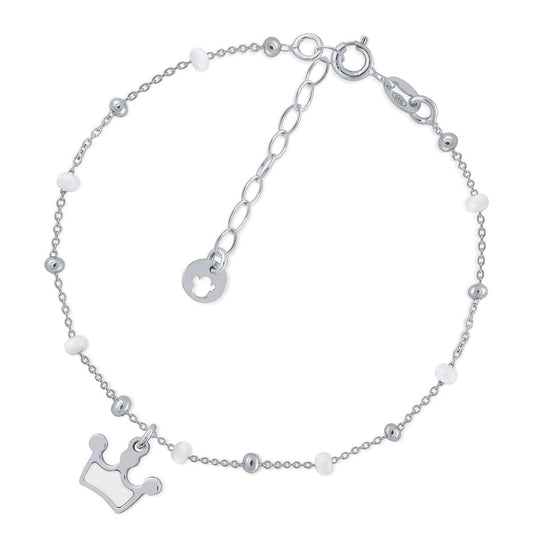 Kinderarmbänder mit Anhänger und Verlängerungskette in Silber mit bunten Pastell-Kugeln APSKA3231/1 - Schmuck & Uhren Andrea Panick