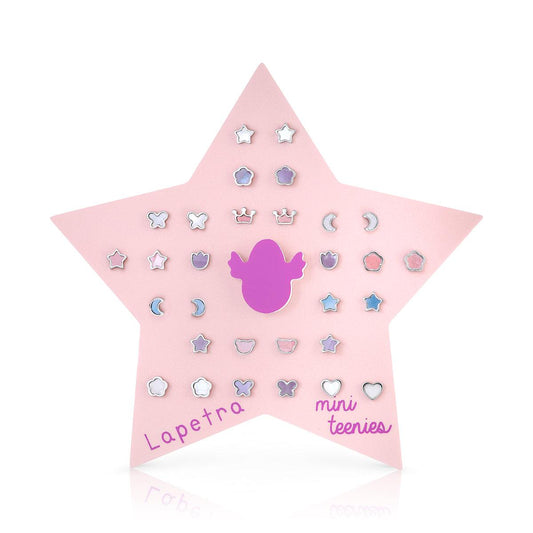 Kinderohrstecker mit Symbolen in Silber mit Perlmutt mit abgerundeter Schraube gegen leichte Empfindlichkeit APSKA3231/3 - Schmuck & Uhren Andrea Panick