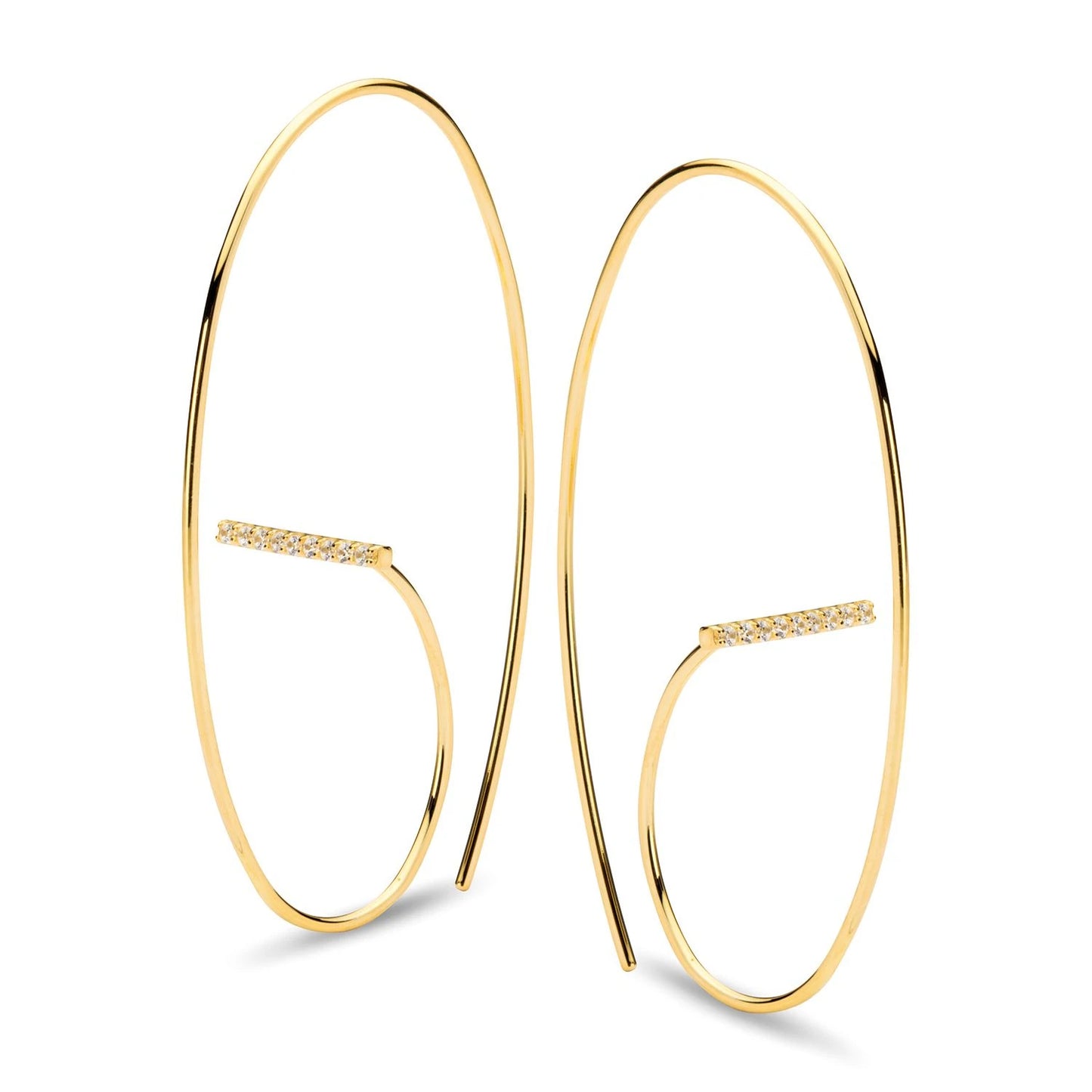 Ohrpendel in Creolenform aus 925/- Sterlingsilber APS202250 - Schmuck & Uhren Andrea Panick