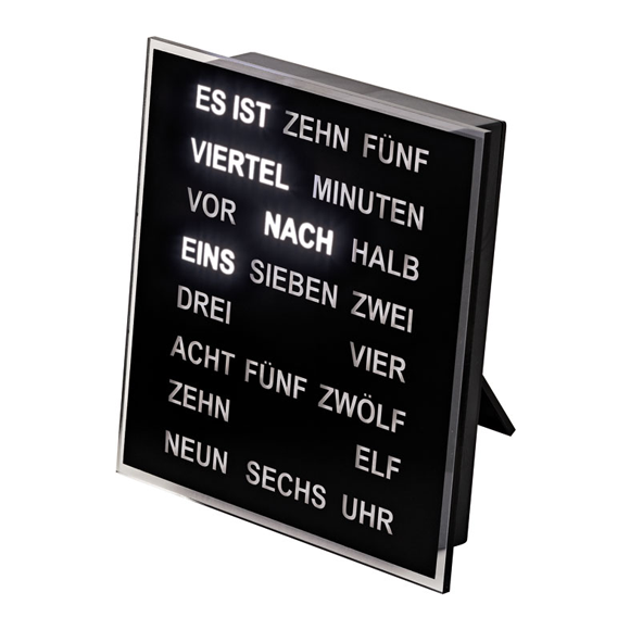 "Uhrzeit in Worten" Tischuhr APTU9221