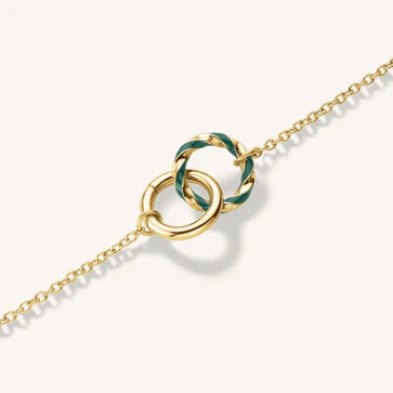 Rosefield Collier "Smaragdgrün Duo" APRO32617