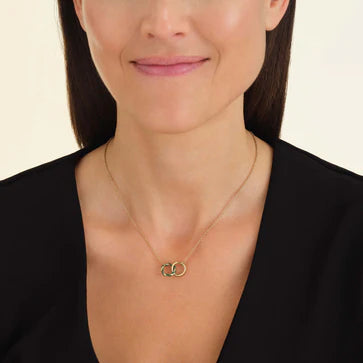 Rosefield Collier "Smaragdgrün Duo" APRO32617