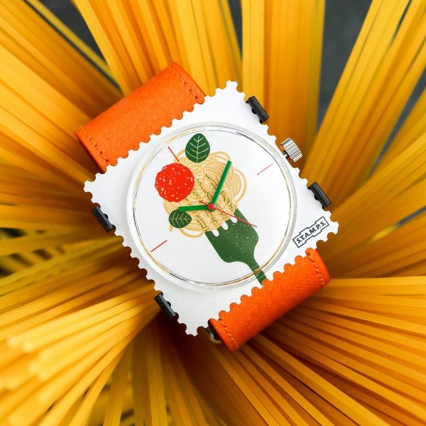 S.T.A.M.P.S. Armbanduhr zum Wechseln Uhrenmotiv ''Pasta'' APSU7235