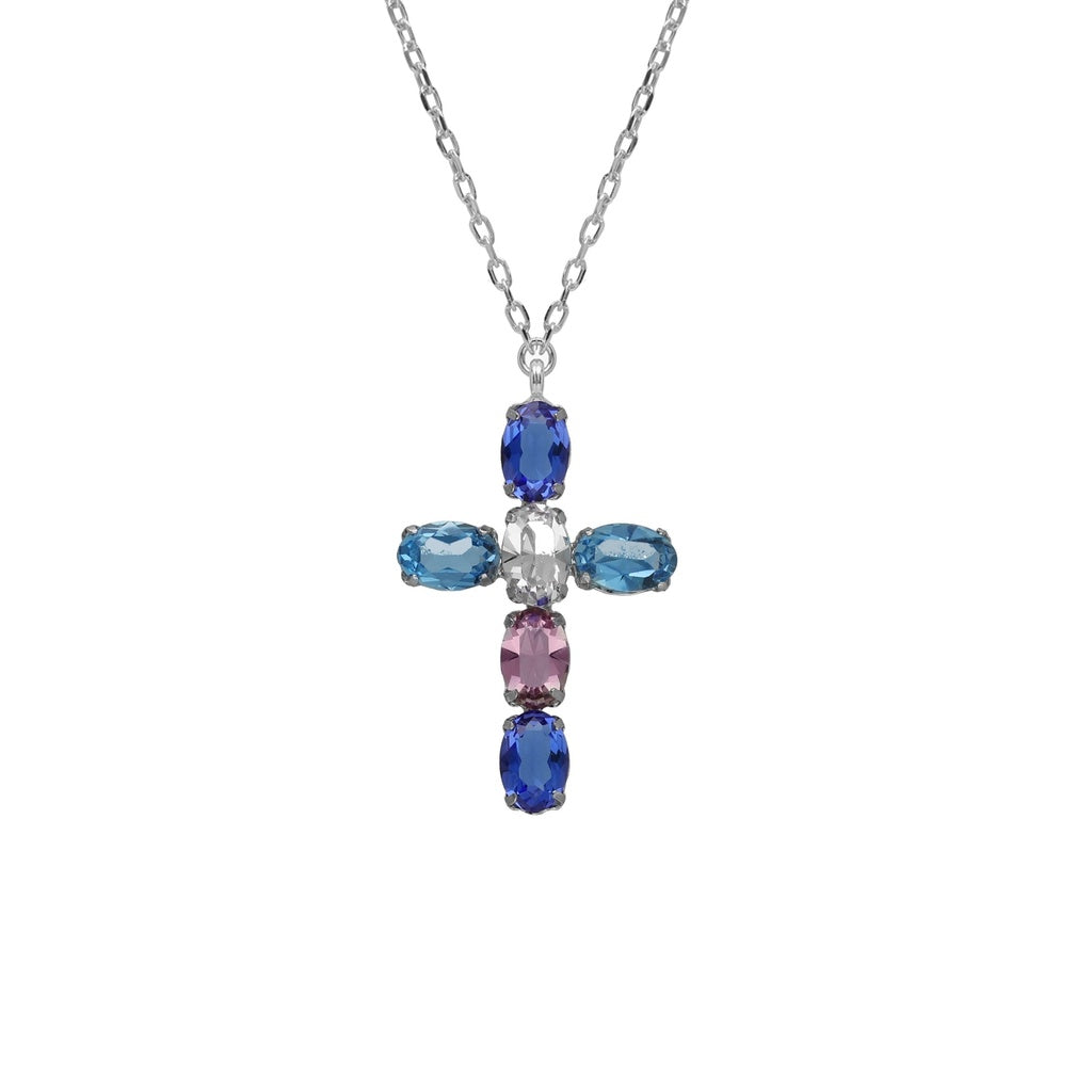 Victoria Cruz Collier mit Kreuz „Harmony Spectrum“ in verschiedenen Farben VZAP24710