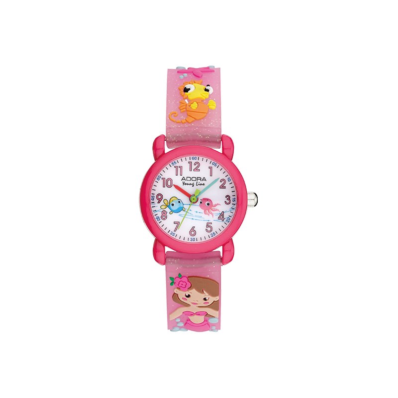 Kinderarmbanduhr "Meerjungfrauen und Einhörner" in verschiedenen Farben KAU4264