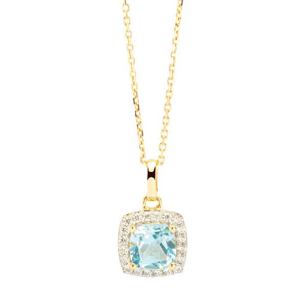 NanaKay Collier "Royal" Blautopas 375/- Gold APCO2232/1