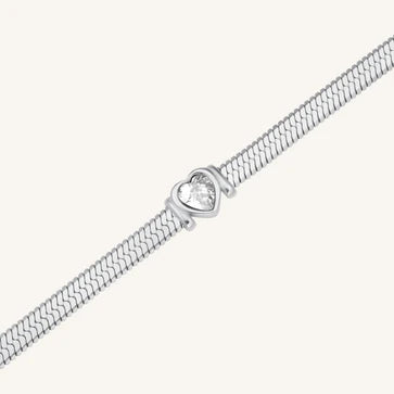 Rosefield Collier "Snake Herz Choker" in verschiedenen Farben APRO3268
