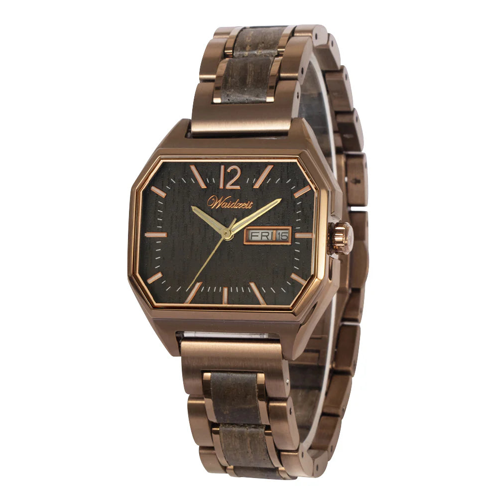 Waidzeit Armbanduhr aus Mooreiche "Berlin" WUAP3261/1