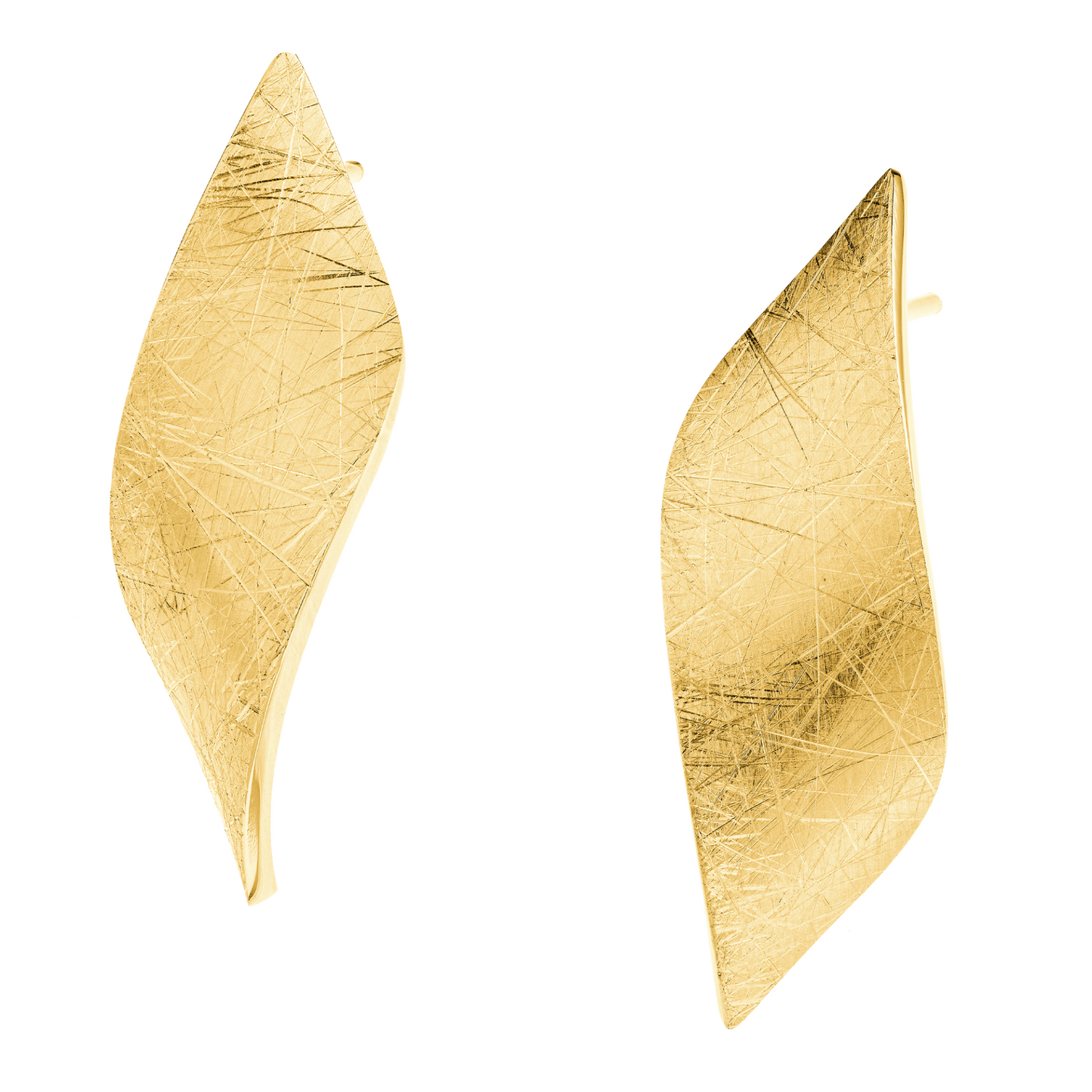 Ernstes Design Ohrstecker Edelstahl silber-gold mattiert APED10231