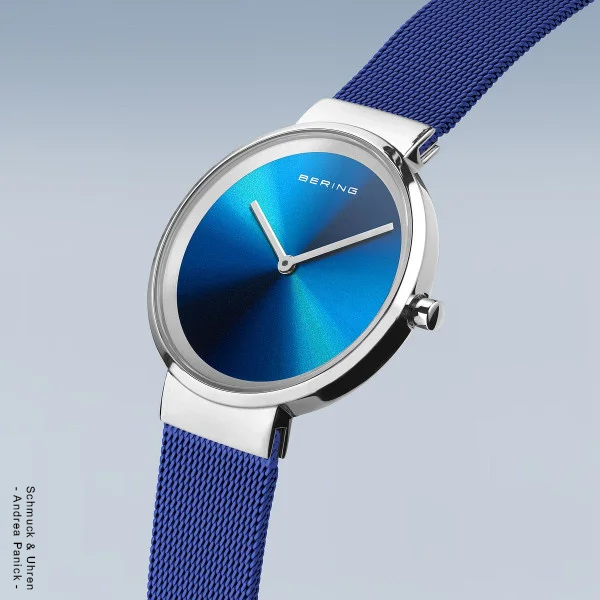 Bering-Armbanduhr Galaxy Edelstahl silber blau BUAP12224/2