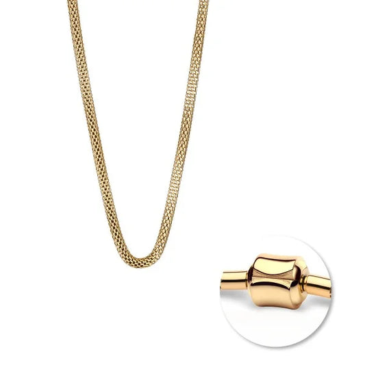 Bering-Halskette mit austauschbaren Anhänger Diamond Zirkonia Edelstahl Gold BUAP12222/5