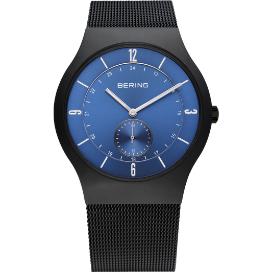 Bering-Armbanduhr Chronograph schwarz blau APAUB42218