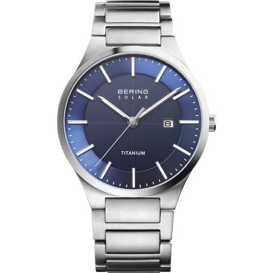 Bering-Armbanduhr Solar silber blau APAUB42239 - Schmuck & Uhren Andrea Panick