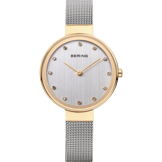 Bering-Armbanduhr gold silber Edelstahl APAUB42232