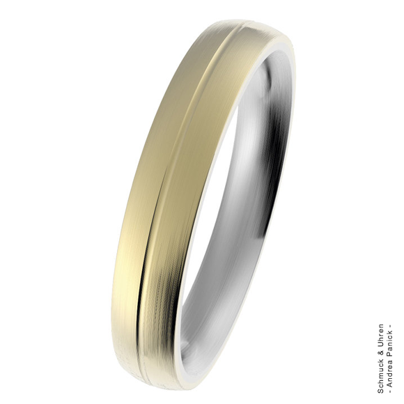 Ernstes Design Ring matt Brillant 585/- Edelstahl Gelbgold Roségold APED22128/2