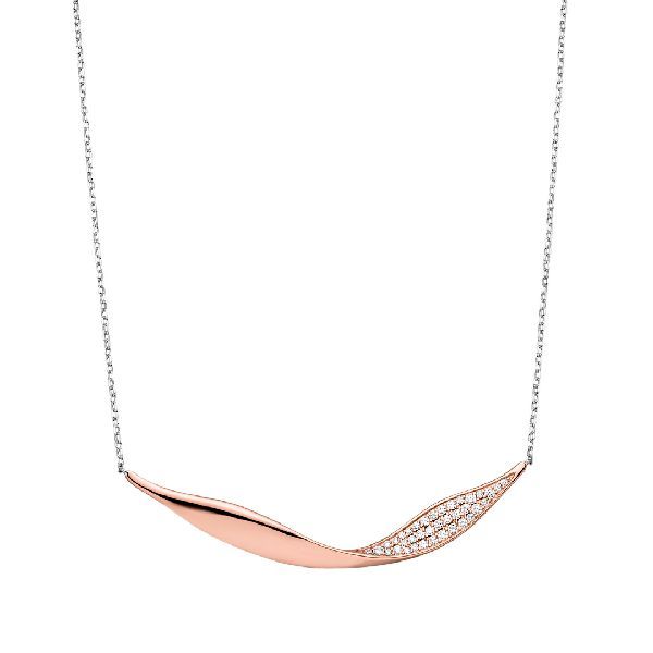Halskette 925/- Silber in silber oder rosé mit Zirkonia-Steinen APSS10222